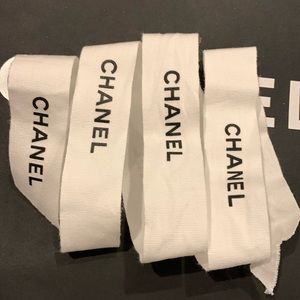 Chanel white ribbon